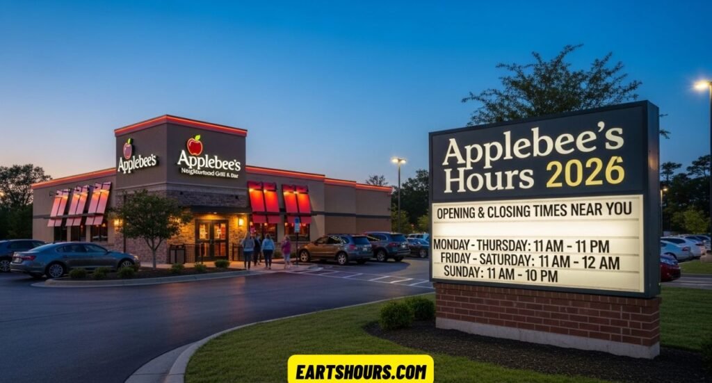 Applebee’s Hours 2026: Opening & Closing Times Near You