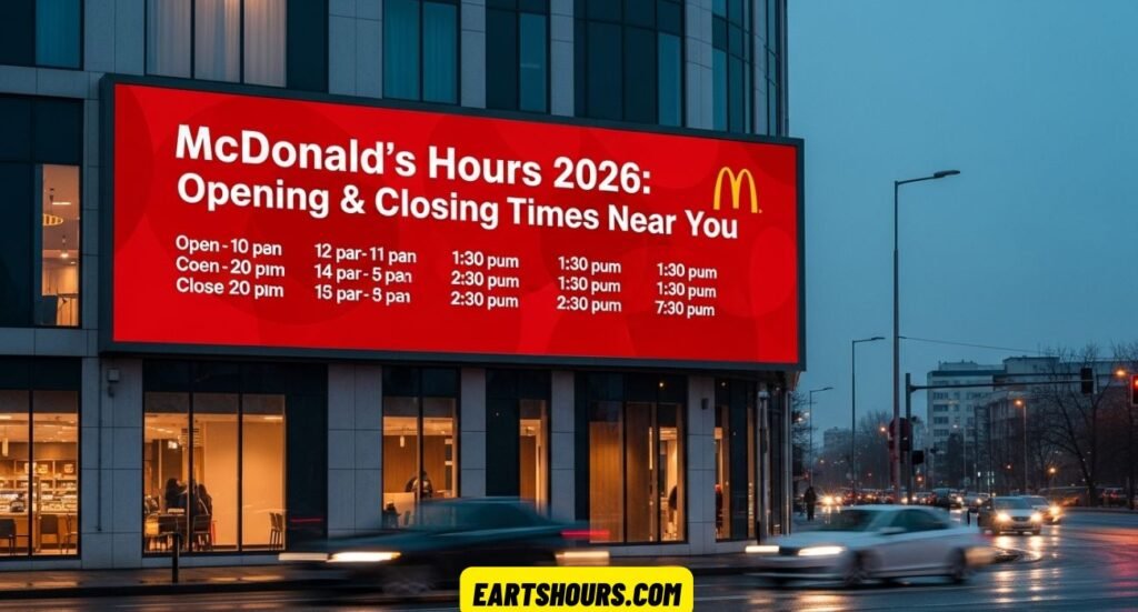 McDonald’s Hours 2026: Opening & Closing Times Near You