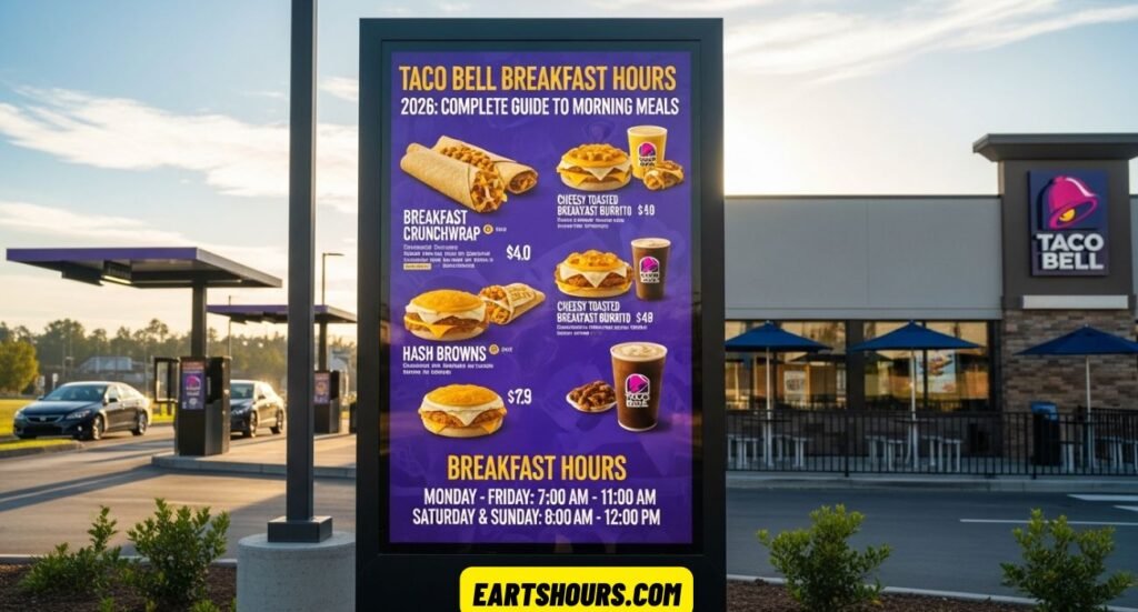 Taco Bell Breakfast Hours USA 2026