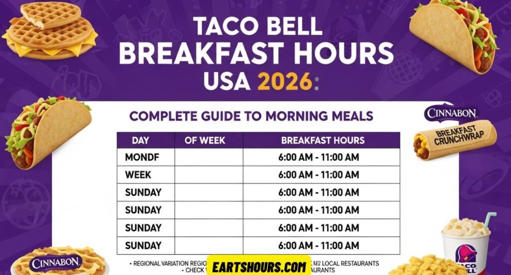 Taco Bell Breakfast Hours USA 2026