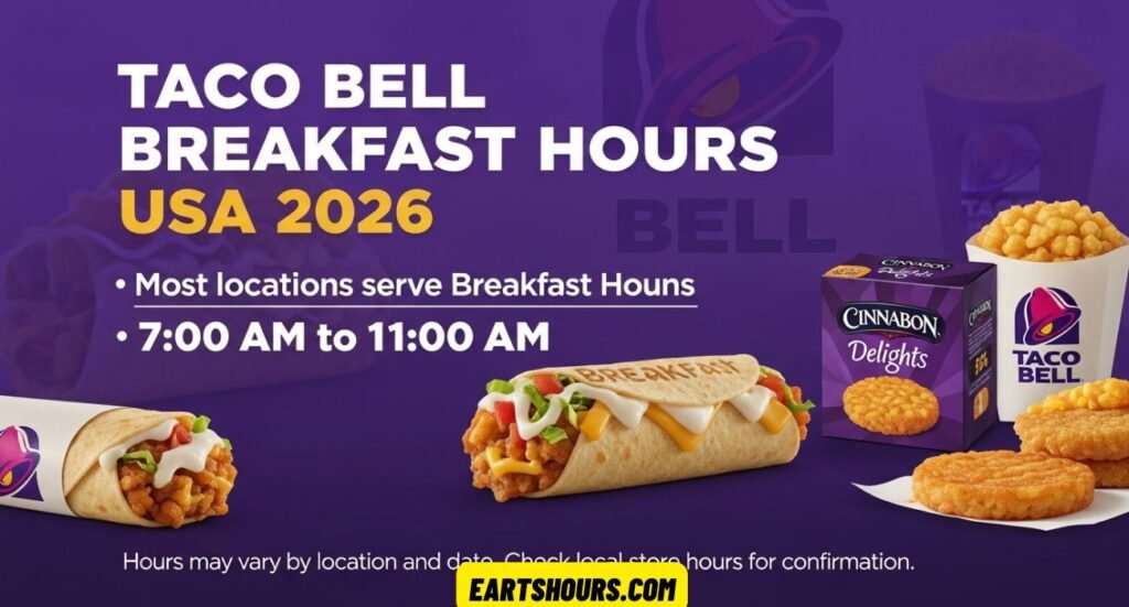 Taco Bell Breakfast Hours USA 2026