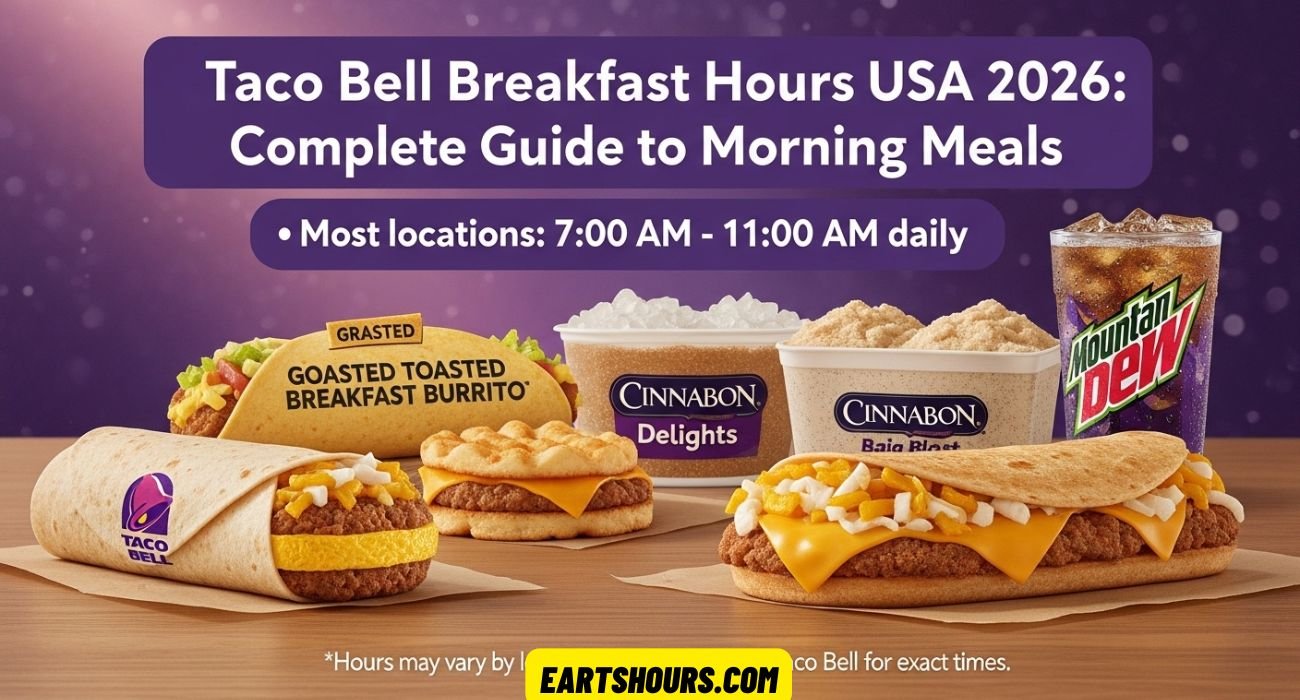 Taco Bell Breakfast Hours USA 2026